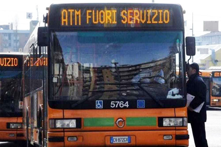 Sciopero dei mezzi a Milano
