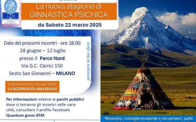 Nuova stagione di Ginnastica Psichica, 28 giugno e 12 luglio 2025
